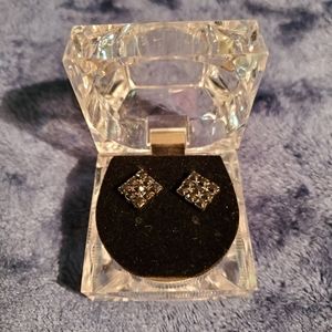 Black Rhinestone Earrings